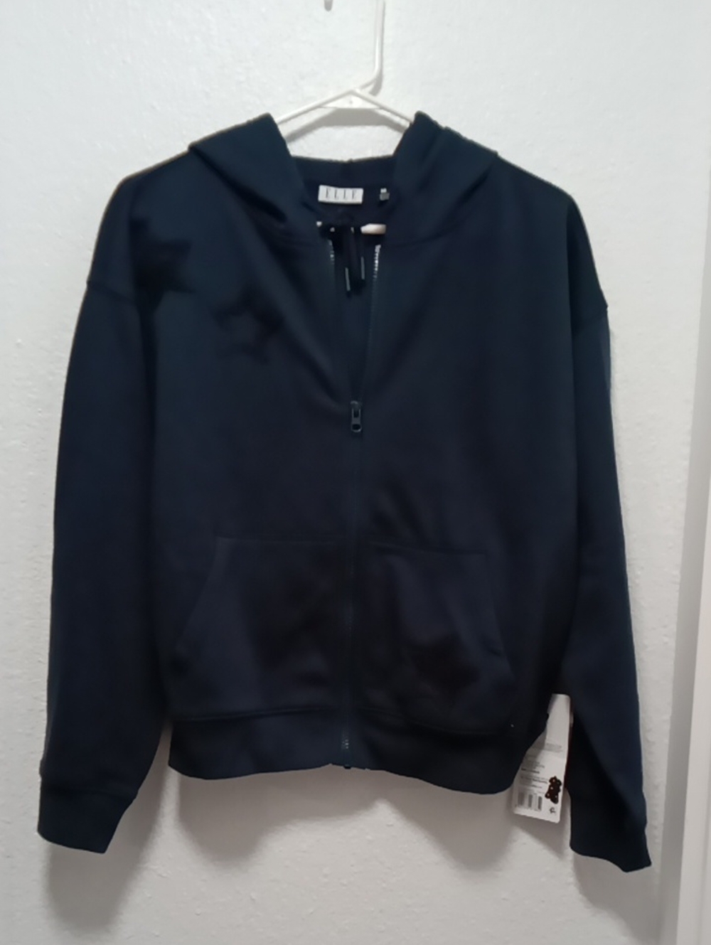 New Elle Medium Navy Zip Front Hoodie Jacket (Could Fit A Teen) Perfect Gift.